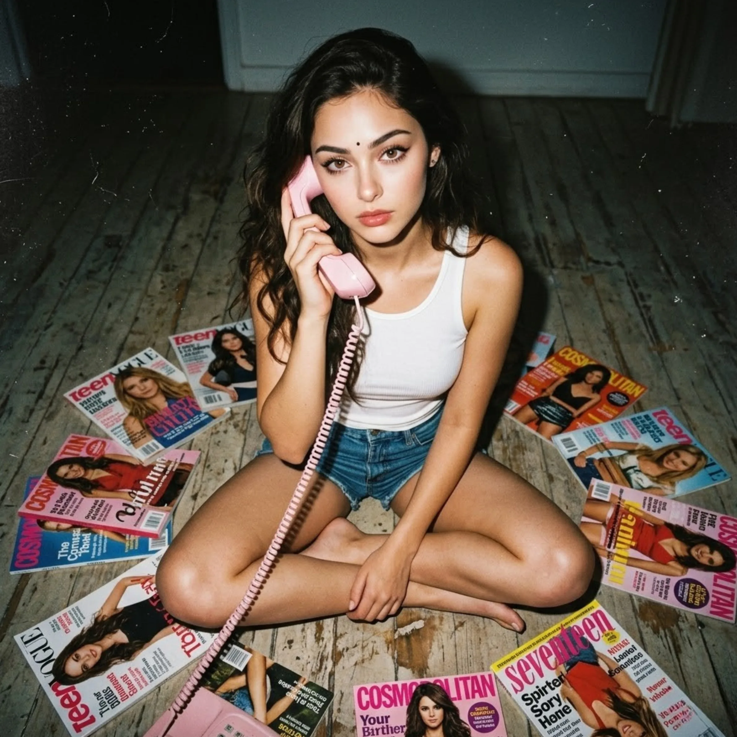 The 90s Direct Flash Polaroid AI prompt example